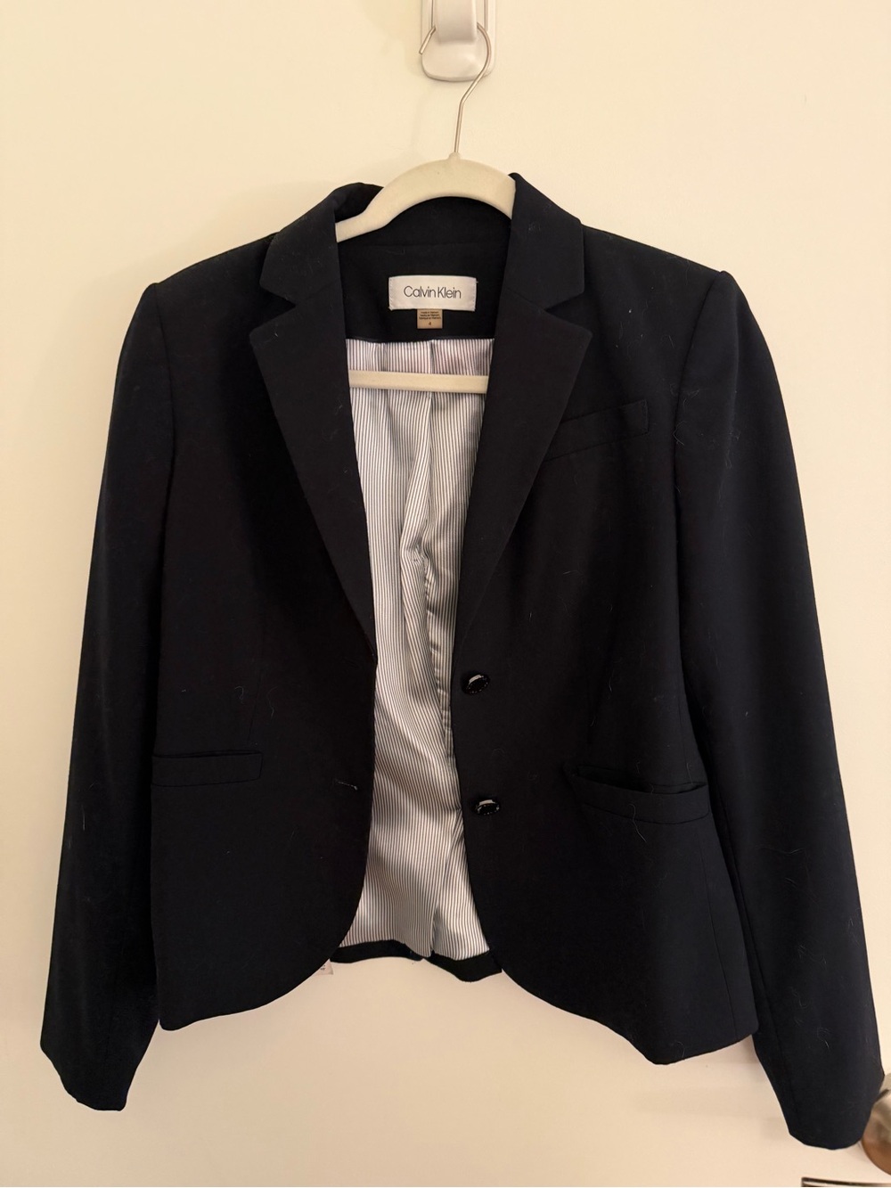 Calvin Klein Women's Navy Tailored Blazer